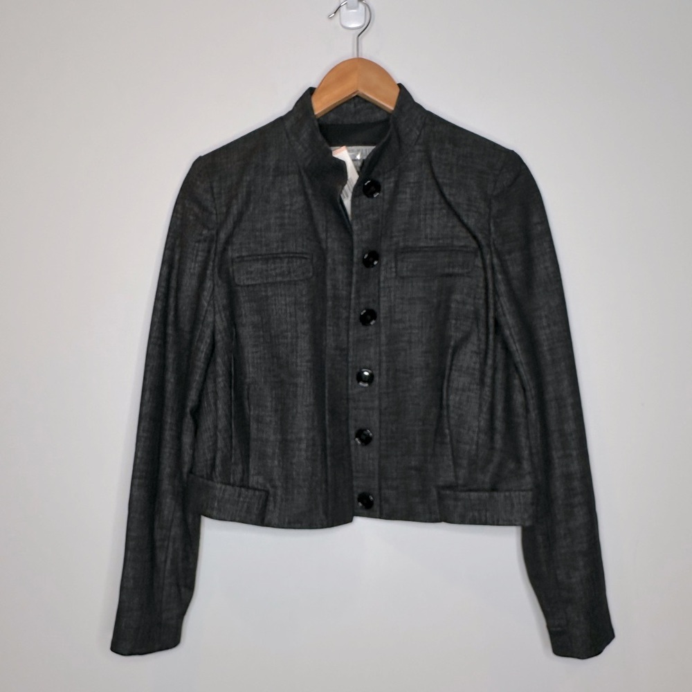 Anne Klein Women's Academy Cropped Button Down Blazer